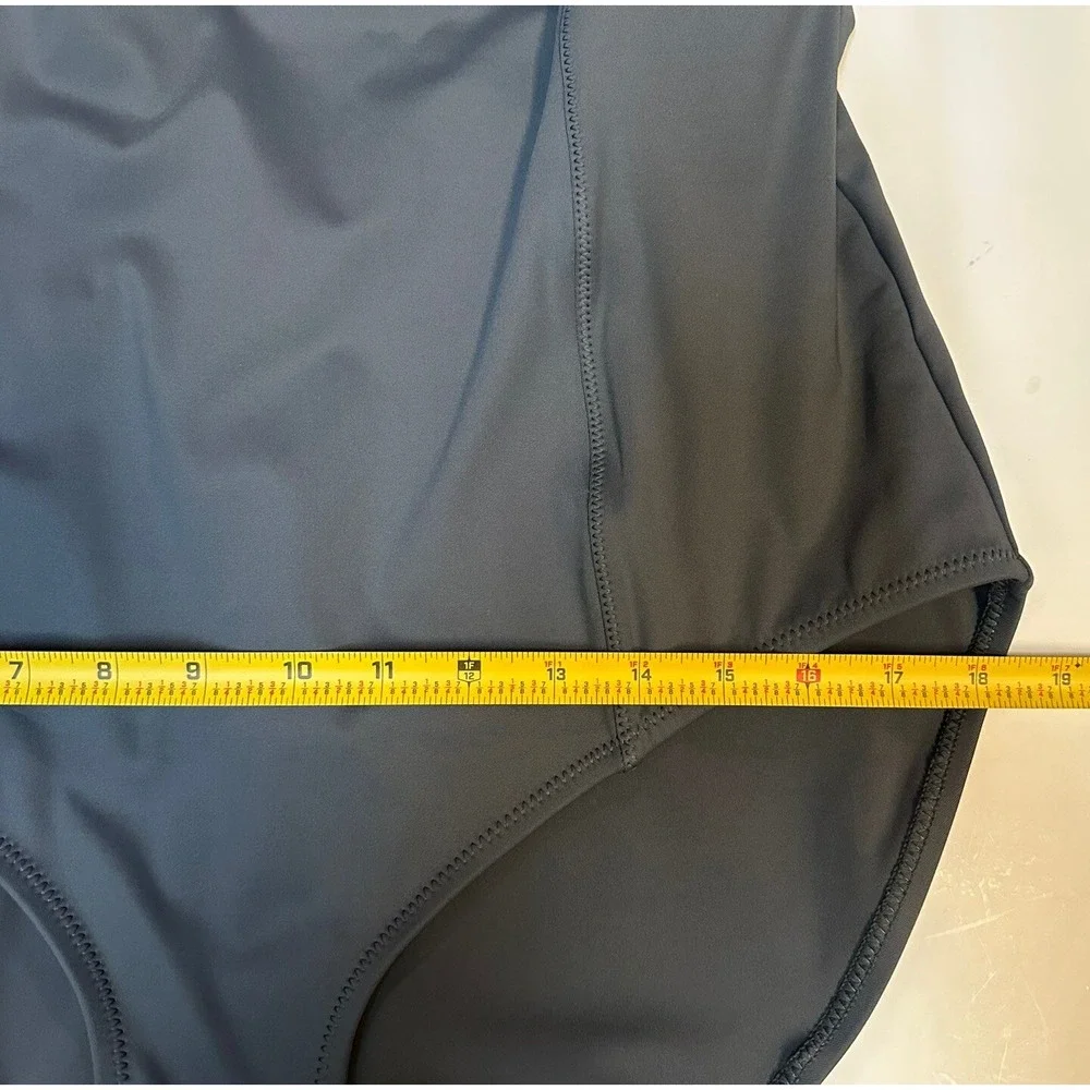 SKIMS Sculpting Swim Tank One Piece Swimsuit Gray Gunmetal Size 2X NEW